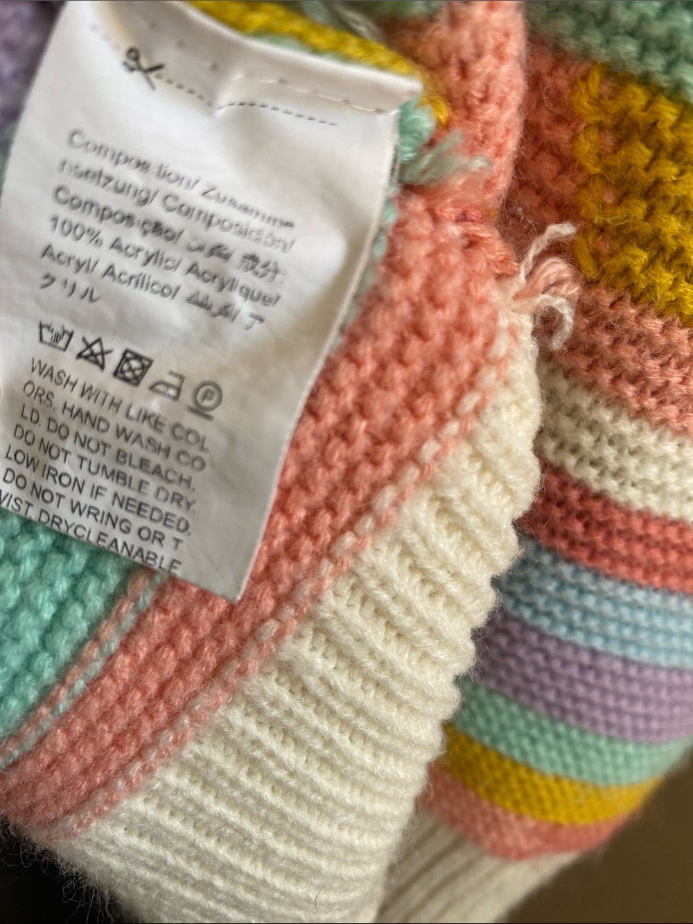 Kawaii Candyland Pastel Stripe Fringe Tassel Knit Sweater - Picture 9 of 9